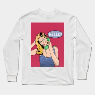 Retro Dial Phone Long Sleeve T-Shirt